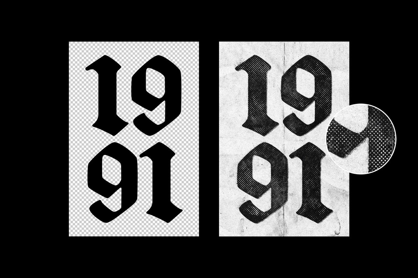 复古做旧半色调折痕效果ps文本特效样机 Stencil Offset Text Effect插图4 复古做旧半色调折痕效果ps文本特效样机 Stencil Offset Text Effect插图4