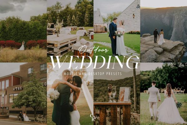 15款户外婚礼结婚照摄影照片作品集调色Lightroom预设包 CVR Presets – 15 Outdoor Wedding Lightroom Presets特色图 15款户外婚礼结婚照摄影照片作品集调色Lightroom预设包 CVR Presets – 15 Outdoor Wedding Lightroom Presets