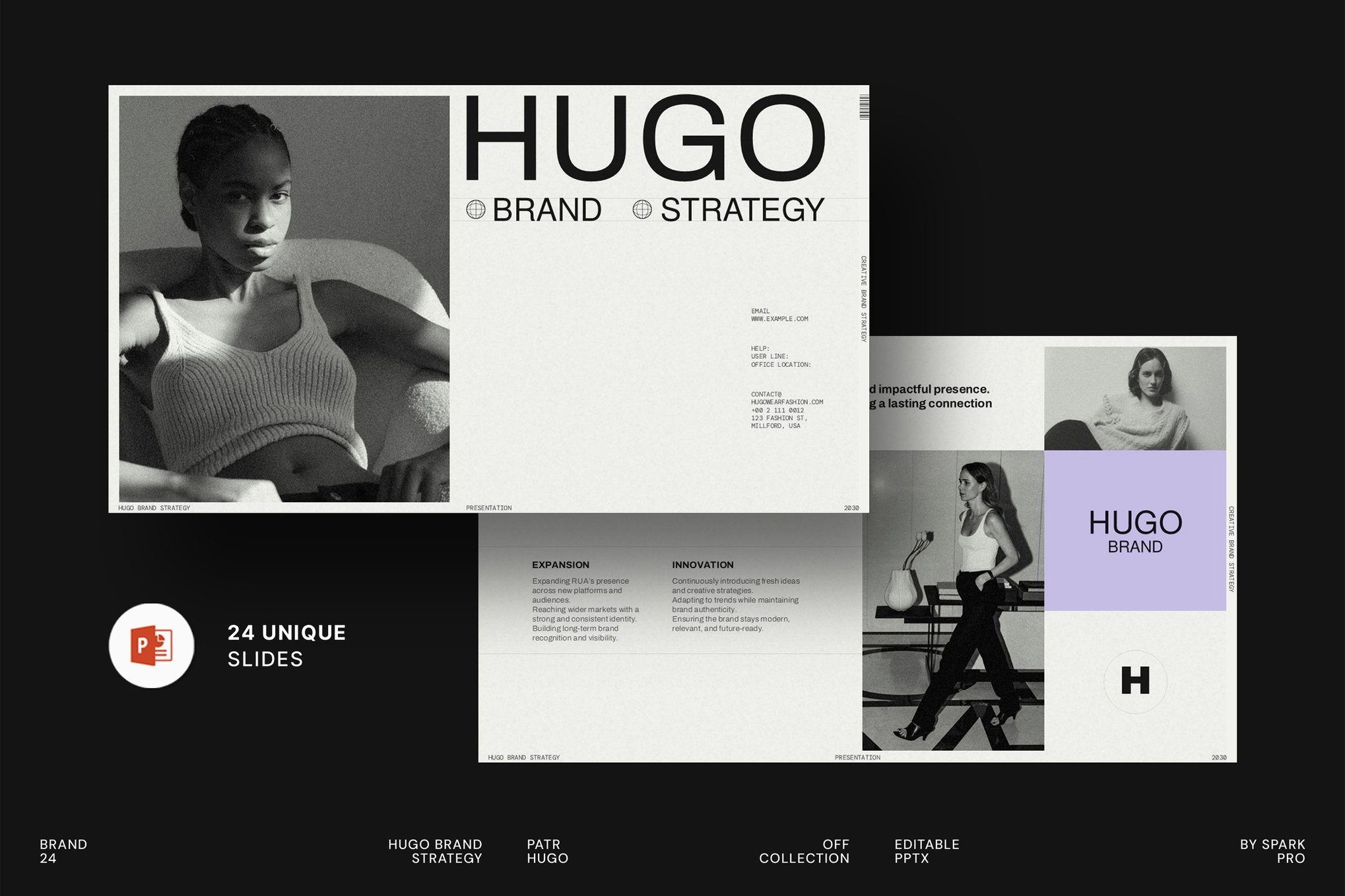 现代简约品牌营销策划演示文稿设计ppt模版 HUGO Brand Strategy Powerpoint Template特色图 现代简约品牌营销策划演示文稿设计ppt模版 HUGO Brand Strategy Powerpoint Template