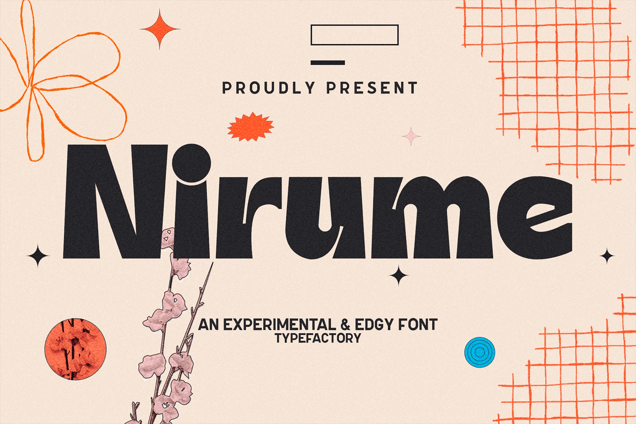 复古俏皮品牌海报包装标题设计装饰英文字体安装包 Bold Display Font – Nirume插图 复古俏皮品牌海报包装标题设计装饰英文字体安装包 Bold Display Font – Nirume插图