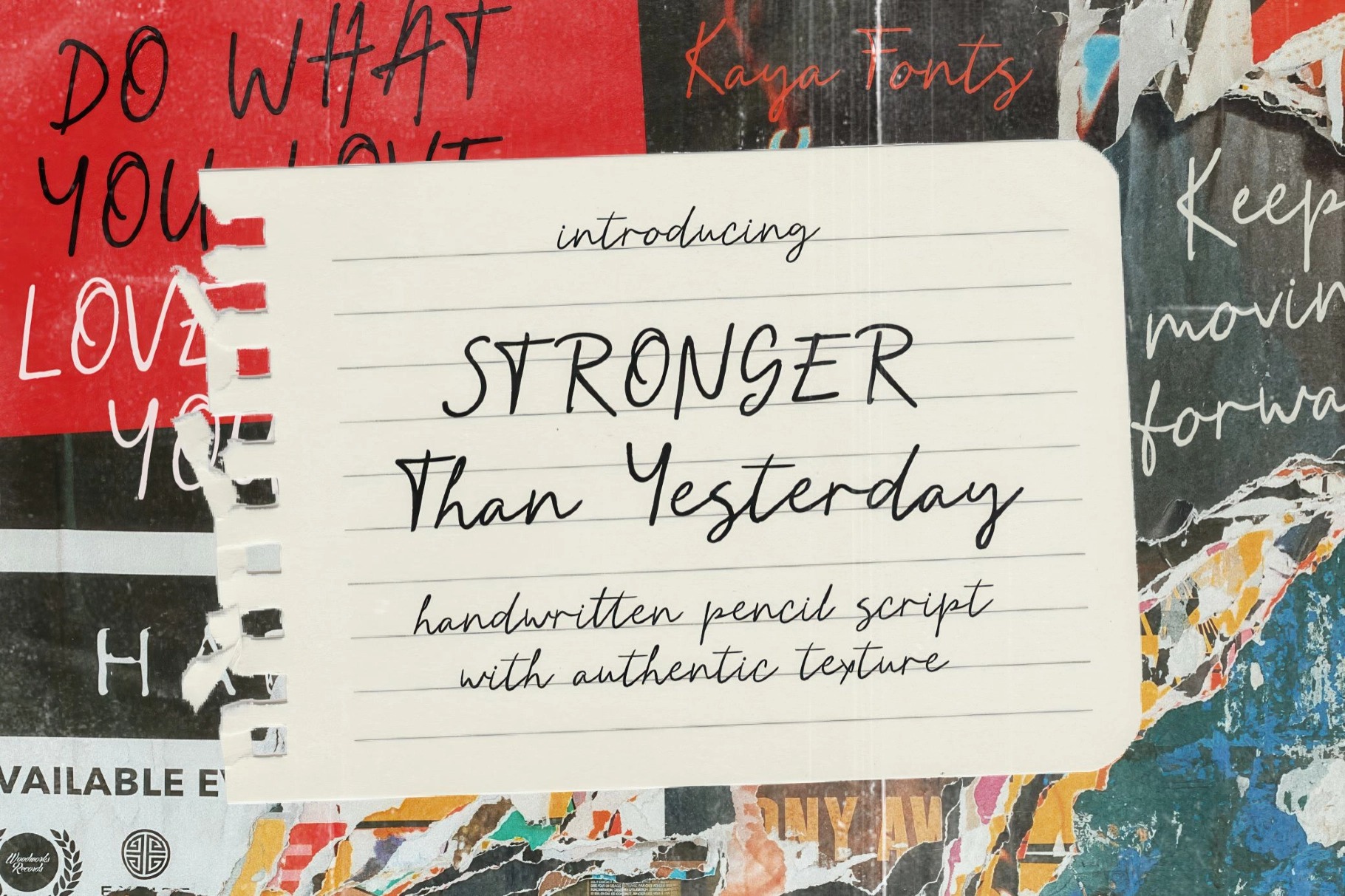 优雅手账签名化妆品标签包装设计手写英文字体安装包 Stronger Than Yesterday – Pencil Script Font特色图 优雅手账签名化妆品标签包装设计手写英文字体安装包 Stronger Than Yesterday – Pencil Script Font
