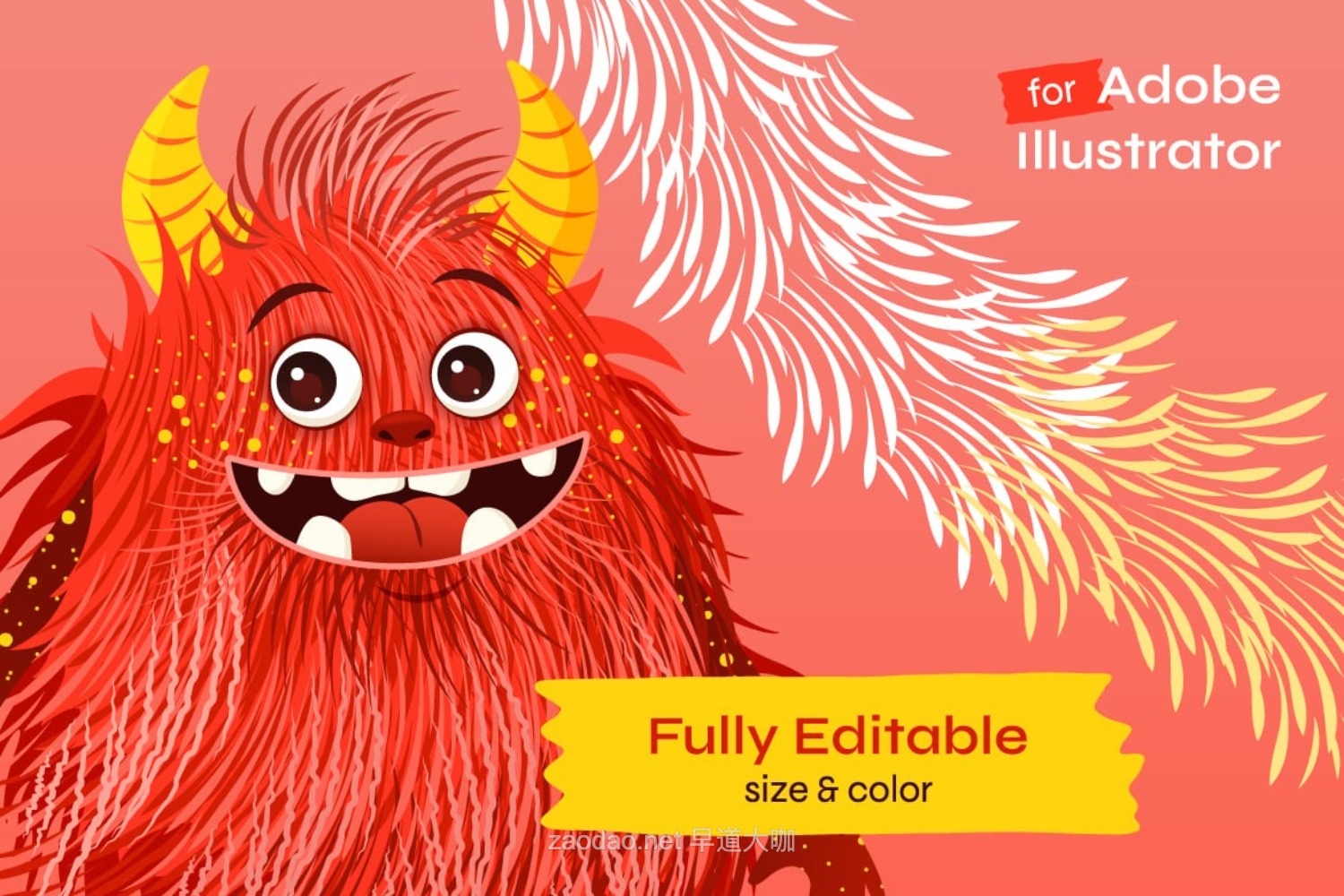 24款卡通动物皮毛毛发纹理设计AI矢量笔刷 24 Fur Illustrator Brushes插图5 24款卡通动物皮毛毛发纹理设计AI矢量笔刷 24 Fur Illustrator Brushes插图5