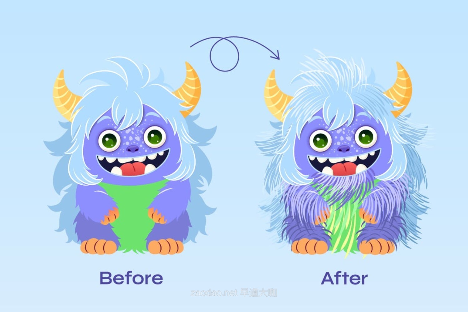 24款卡通动物皮毛毛发纹理设计AI矢量笔刷 24 Fur Illustrator Brushes插图9 24款卡通动物皮毛毛发纹理设计AI矢量笔刷 24 Fur Illustrator Brushes插图9