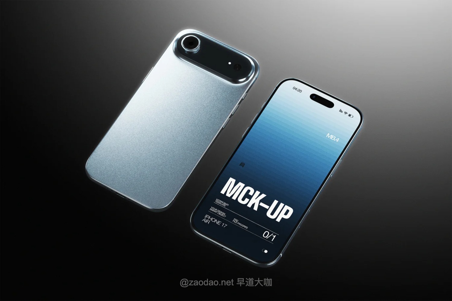 5款苹果iPhone 17 Air手机UI作品集贴图psd样机模板 iPhone Mockup 17 Air插图3 5款苹果iPhone 17 Air手机UI作品集贴图psd样机模板 iPhone Mockup 17 Air插图3