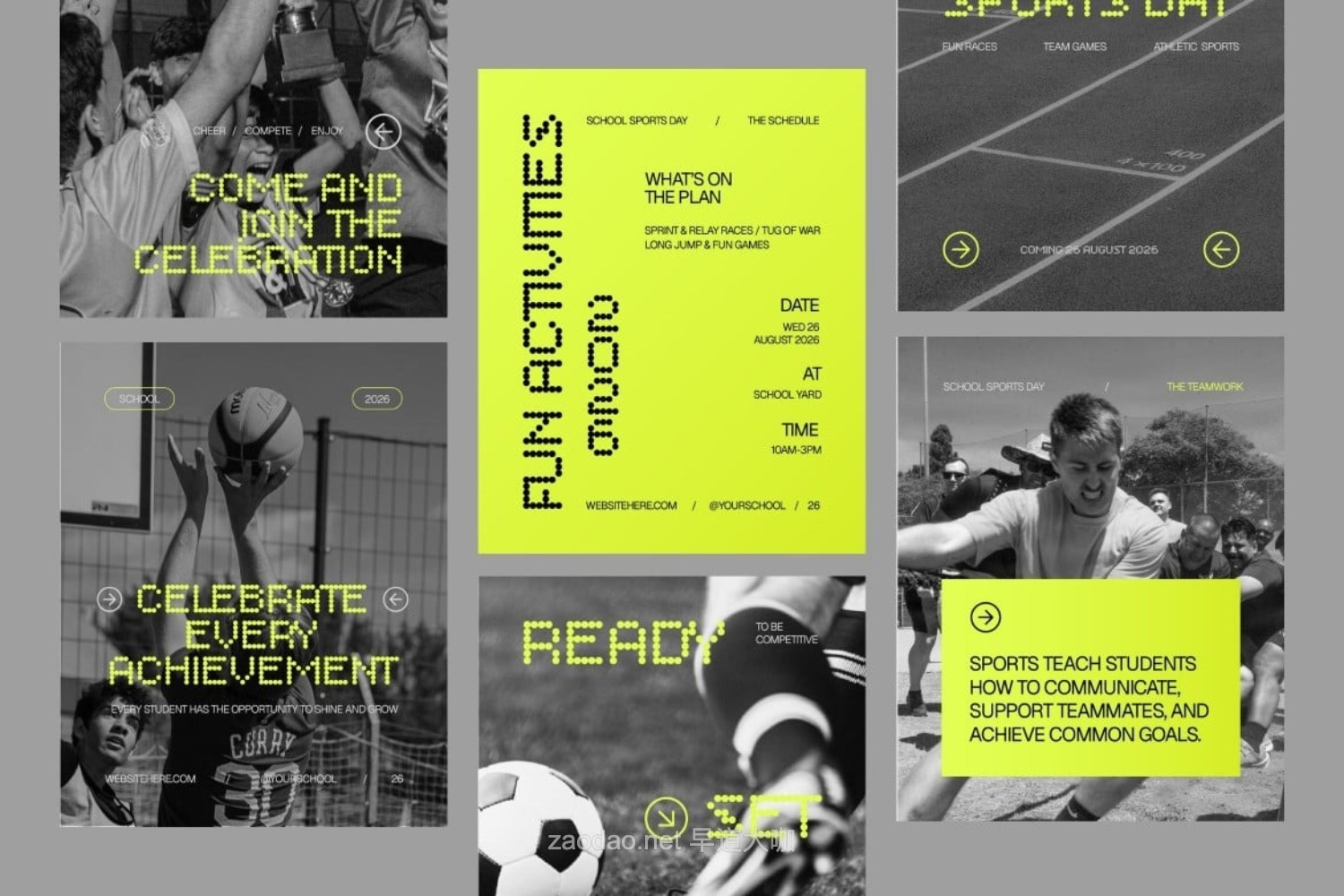 学校教育体育品牌营销推广电商海报设计ai模版 School Sports Day Social Media Post插图2 学校教育体育品牌营销推广电商海报设计ai模版 School Sports Day Social Media Post插图2