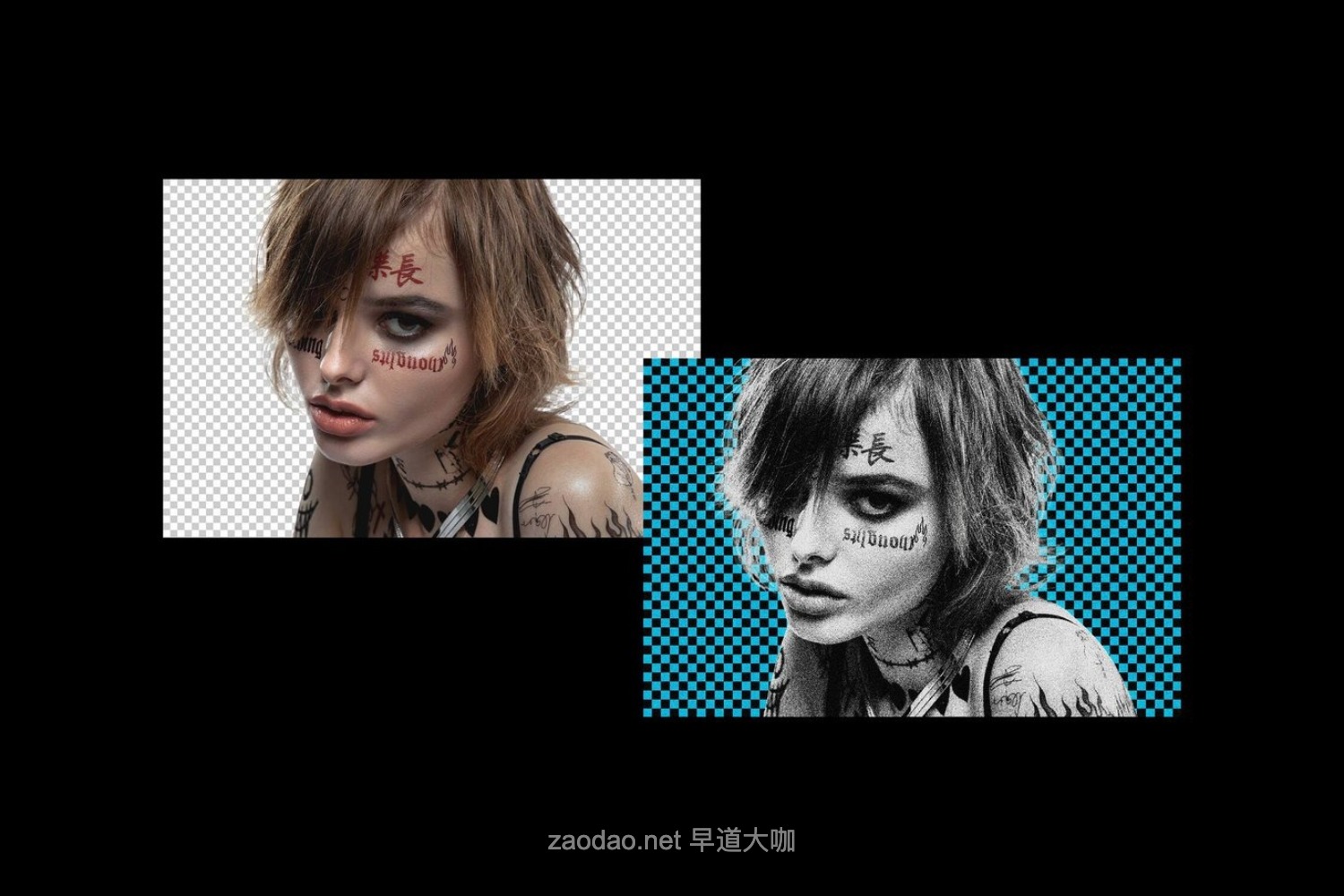 复古颗粒棋盘格印刷纹理海报效果ps特效滤镜样机 Checkered Grain Photo Effect插图1 复古颗粒棋盘格印刷纹理海报效果ps特效滤镜样机 Checkered Grain Photo Effect插图1