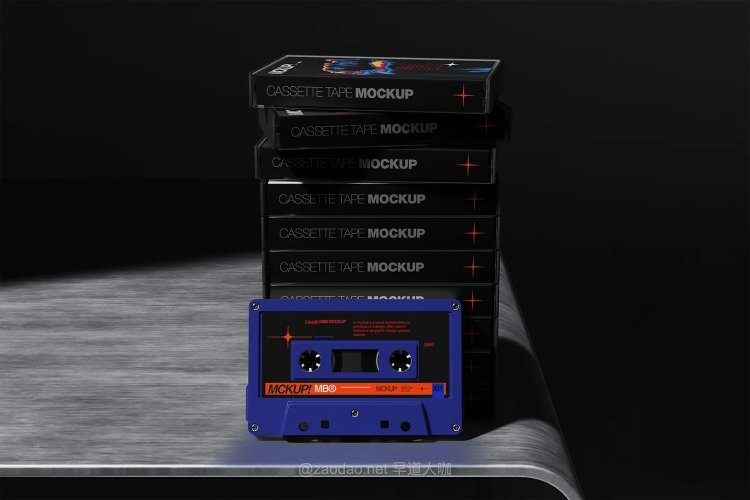 6款音乐专辑封面磁带卡带包装盒设计ps贴图效果Mockup样机模板素材 Cassette Tape Mockup插图1 6款音乐专辑封面磁带卡带包装盒设计ps贴图效果Mockup样机模板素材 Cassette Tape Mockup插图1