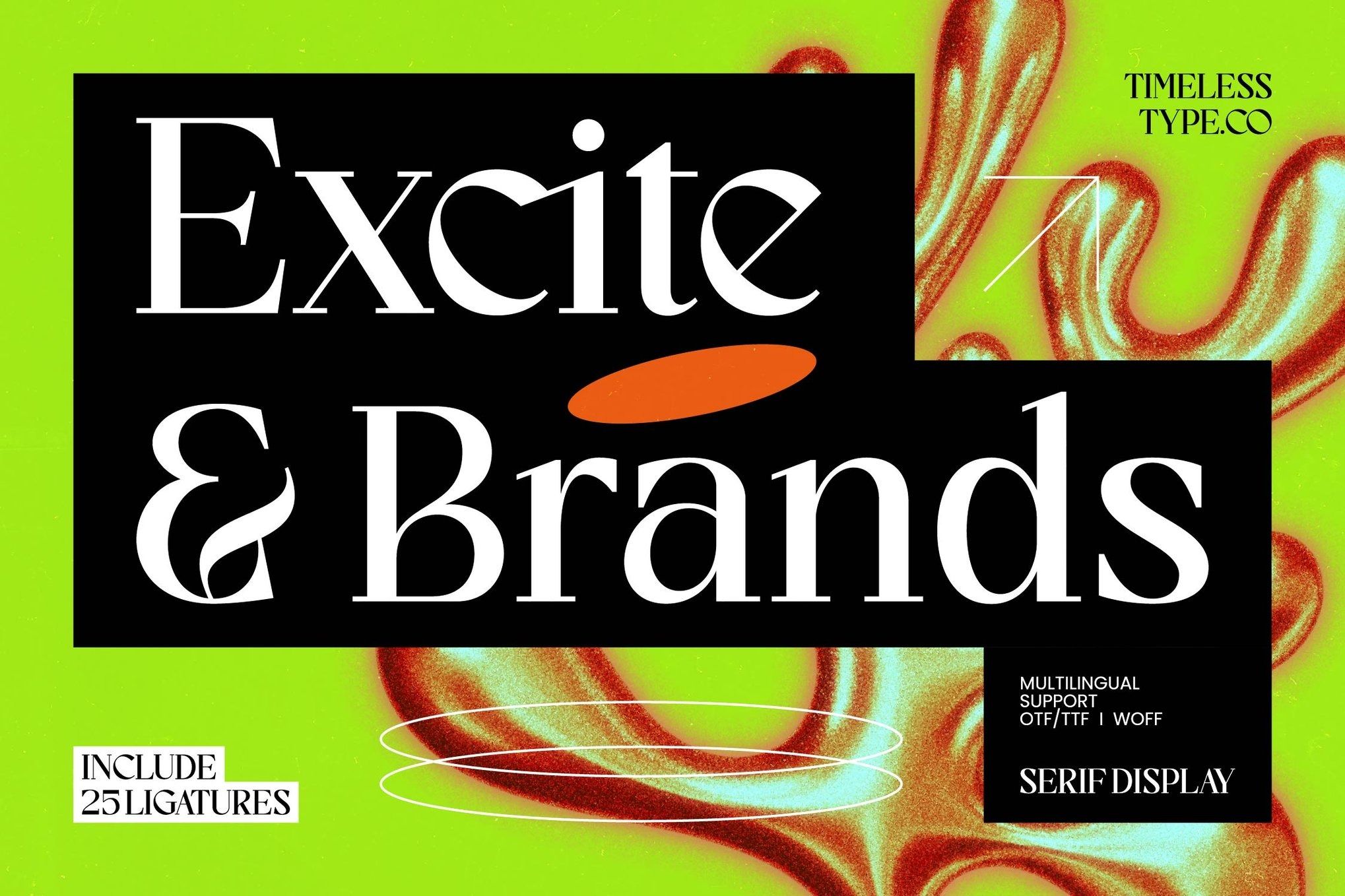 现代时尚美学品牌海报徽标设计衬线英文字体安装包 Excite Brands – Modern Editorial Serif特色图 现代时尚美学品牌海报徽标设计衬线英文字体安装包 Excite Brands – Modern Editorial Serif