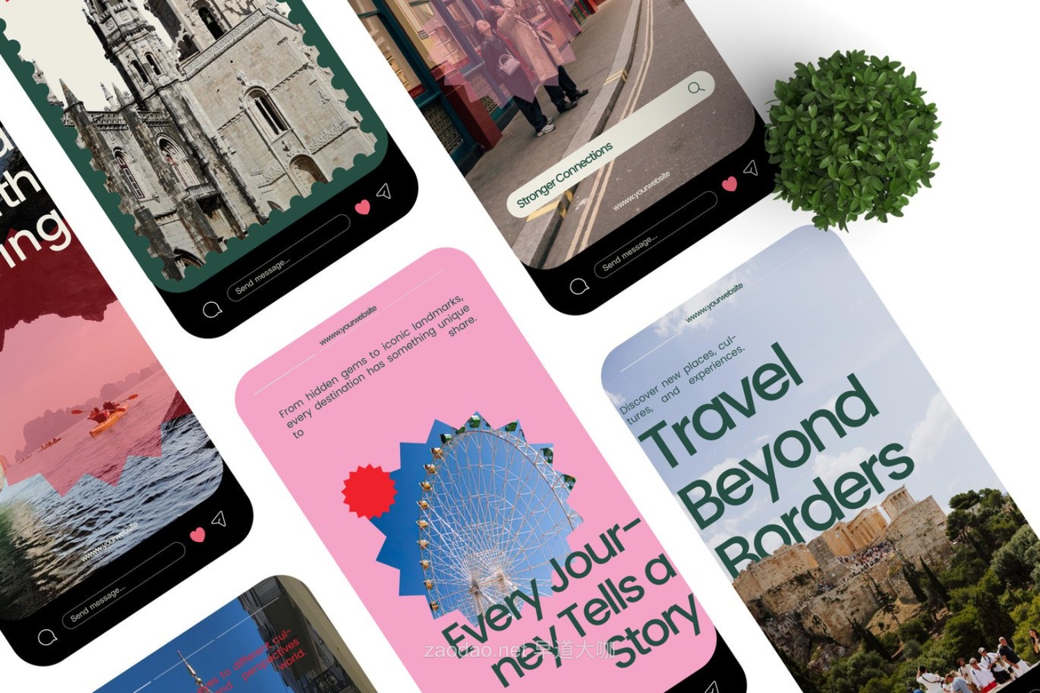 现代创意ins风品牌推广公众号推文电商海报设计ai/ps模版 Travel Beyond Borders – Instagram Story插图1 现代创意ins风品牌推广公众号推文电商海报设计ai/ps模版 Travel Beyond Borders – Instagram Story插图1
