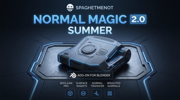 Blender插件 强大建模合并法线网格控制传递修改器工具集 Normal Magic v2.0.0 for Blender特色图 Blender插件 强大建模合并法线网格控制传递修改器工具集 Normal Magic v2.0.0 for Blender