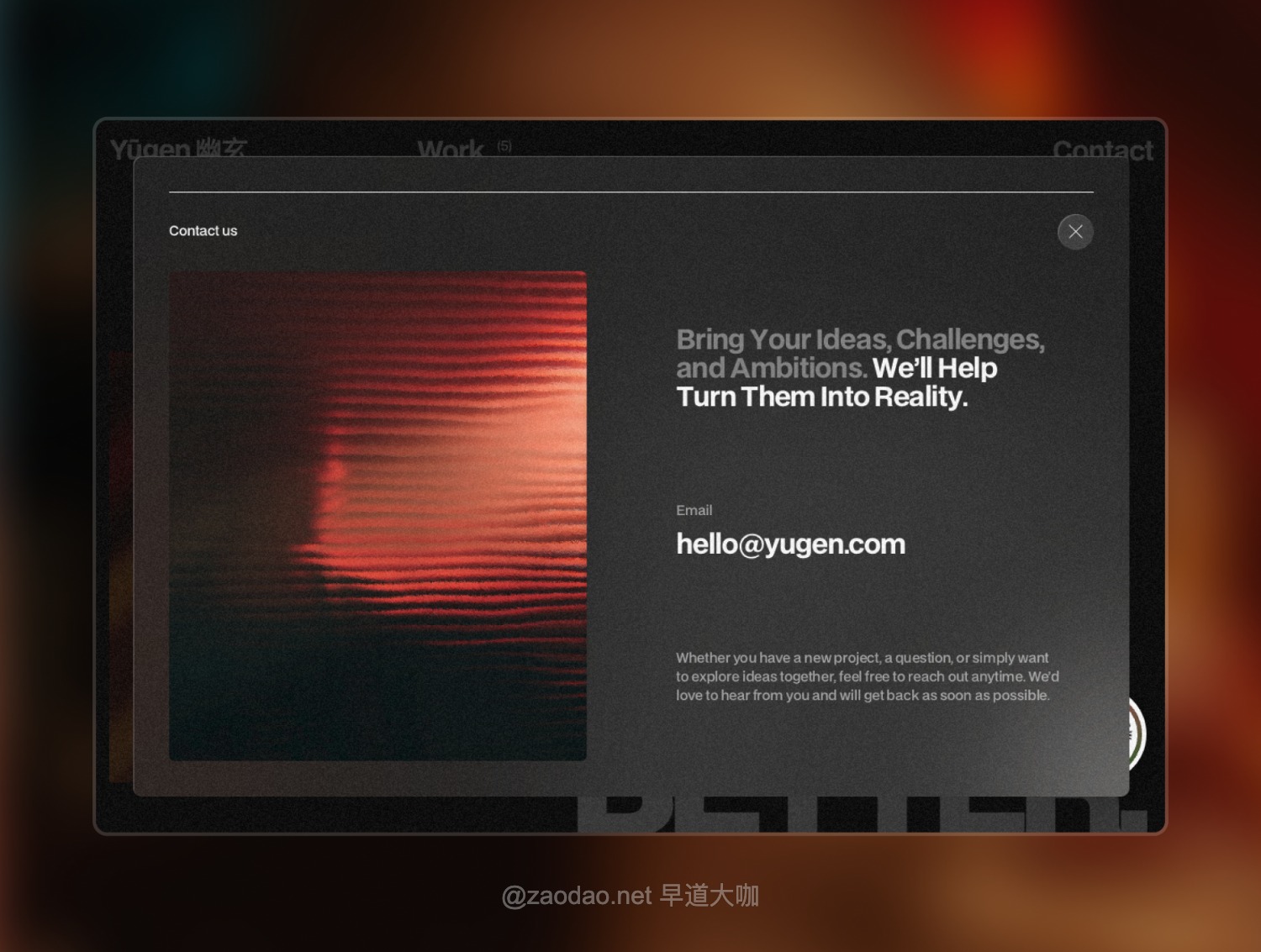 高端创意机构自由职业者工作室个人网站ui界面设计Framer模板素材 Yugen | Digital Agency Framer template插图3 高端创意机构自由职业者工作室个人网站ui界面设计Framer模板素材 Yugen | Digital Agency Framer template插图3