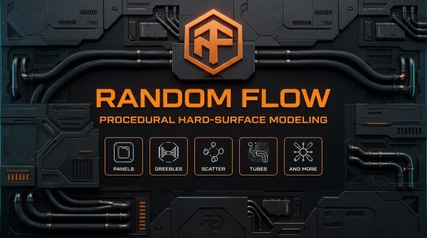 Blender模型建模随机网格形状生成器插件+中文字幕教程 Random Flow v4.0.0 for Blender特色图 Blender模型建模随机网格形状生成器插件+中文字幕教程 Random Flow v4.0.0 for Blender