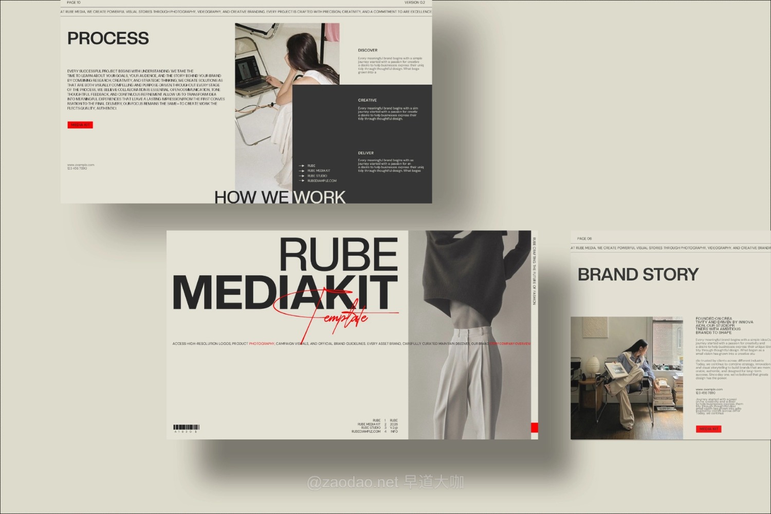 24页高雅服装潮牌个人作品集简历图文排版设计ppt/keynote模板 RUBE — Brand Portfolio & Media Kit Template插图1 24页高雅服装潮牌个人作品集简历图文排版设计ppt/keynote模板 RUBE — Brand Portfolio & Media Kit Template插图1