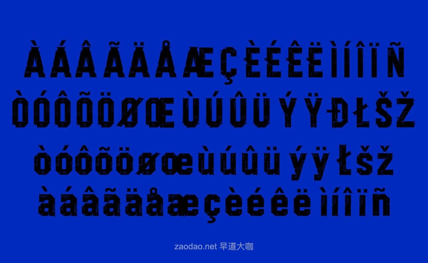 潮流做旧工业品牌海报包装机械logo设计装饰英文字体安装包 Blueprint Chaos插图1 潮流做旧工业品牌海报包装机械logo设计装饰英文字体安装包 Blueprint Chaos插图1