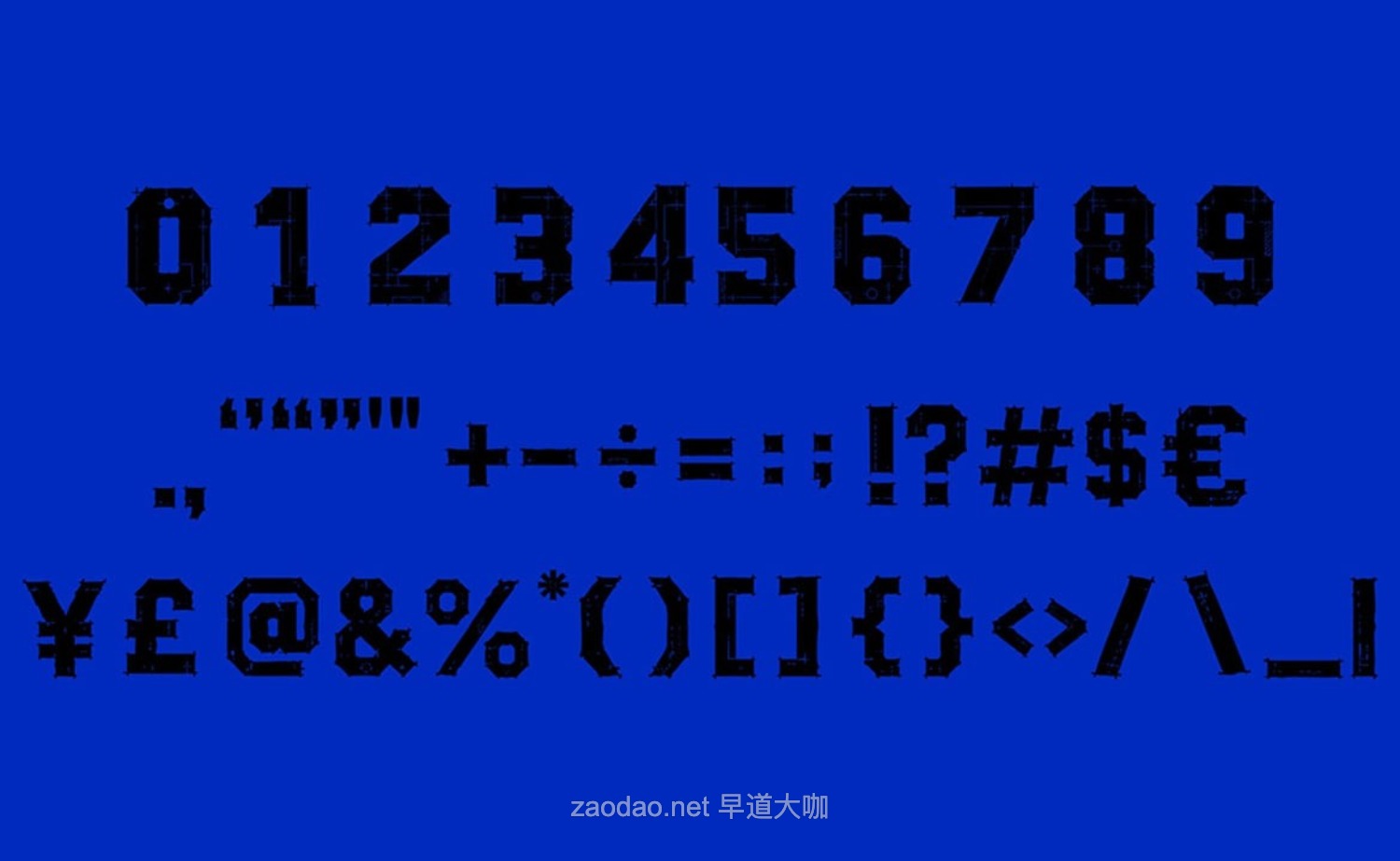 潮流做旧工业品牌海报包装机械logo设计装饰英文字体安装包 Blueprint Chaos插图8 潮流做旧工业品牌海报包装机械logo设计装饰英文字体安装包 Blueprint Chaos插图8