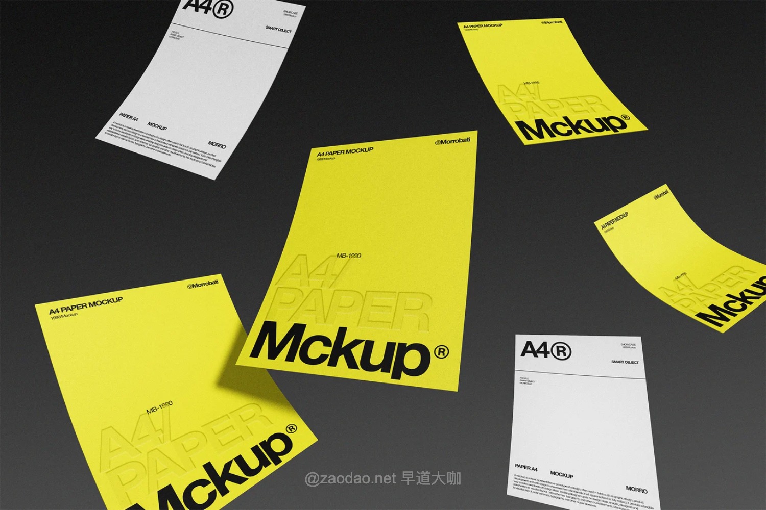 4款时尚A4海报传单单页信纸设计展示效果图psd样机模板 A4 Paper Mockup插图3 4款时尚A4海报传单单页信纸设计展示效果图psd样机模板 A4 Paper Mockup插图3