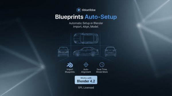 Blender汽车蓝图参考图片自动放置插件 Blueprints Autosetup v1.3 for Blender特色图 Blender汽车蓝图参考图片自动放置插件 Blueprints Autosetup v1.3 for Blender