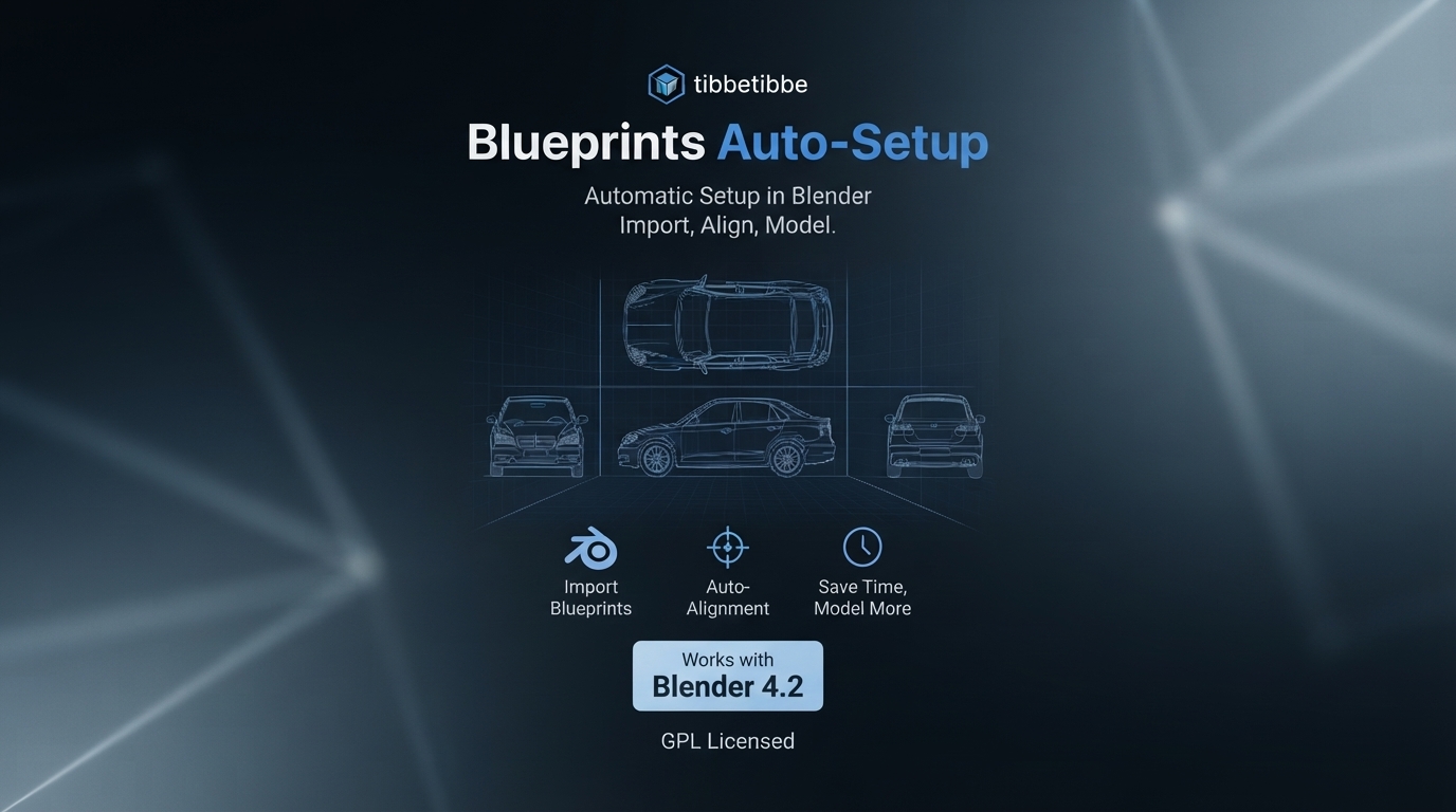Blender汽车蓝图参考图片自动放置插件 Blueprints Autosetup v1.3 for Blender特色图 Blender汽车蓝图参考图片自动放置插件 Blueprints Autosetup v1.3 for Blender