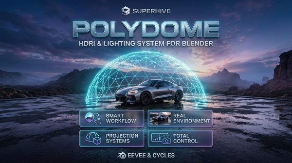Blender场景环境光HDRi穹顶照明调节工具插件 Polydome – The Ultimate Hdri Dome v2.0.0 for Blender特色图 Blender场景环境光HDRi穹顶照明调节工具插件 Polydome – The Ultimate Hdri Dome v2.0.0 for Blender