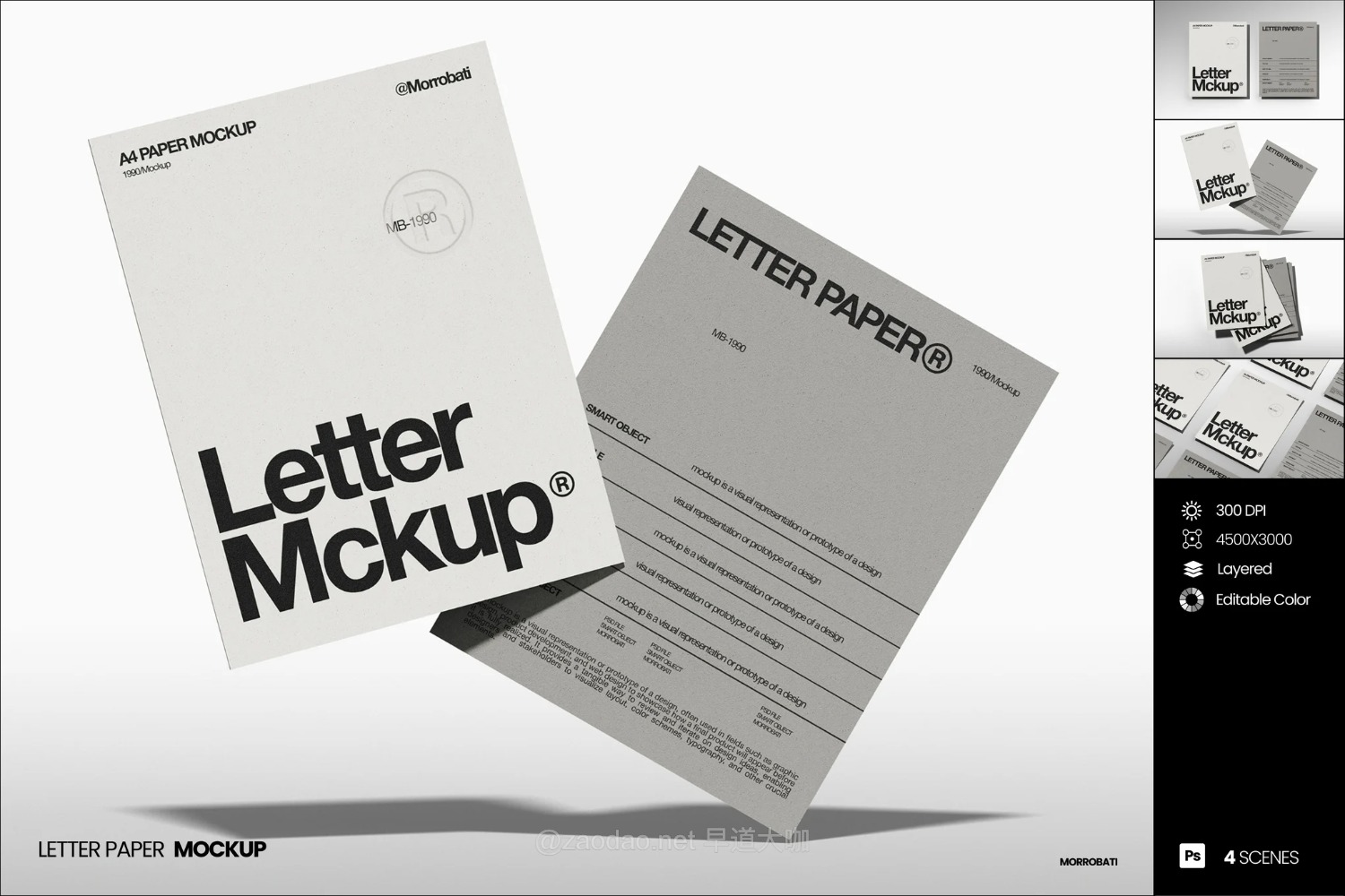4款A4信纸海报宣传单页设计展示效果图psd样机mockup模板素材 Letter Paper Mockup特色图 4款A4信纸海报宣传单页设计展示效果图psd样机mockup模板素材 Letter Paper Mockup