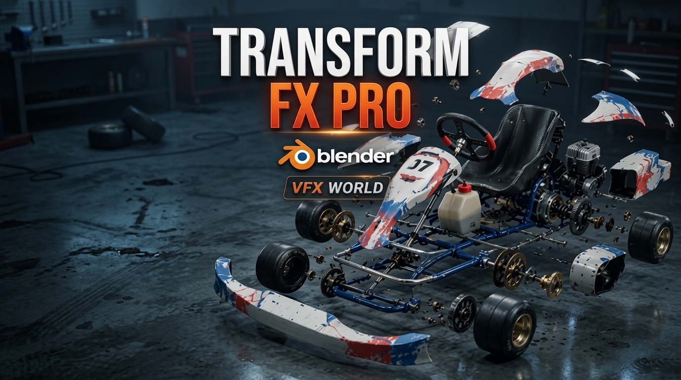 Blender程序化机械部件变形动画生成插件 Transform FX Pro v7.3 for Blender特色图 Blender程序化机械部件变形动画生成插件 Transform FX Pro v7.3 for Blender
