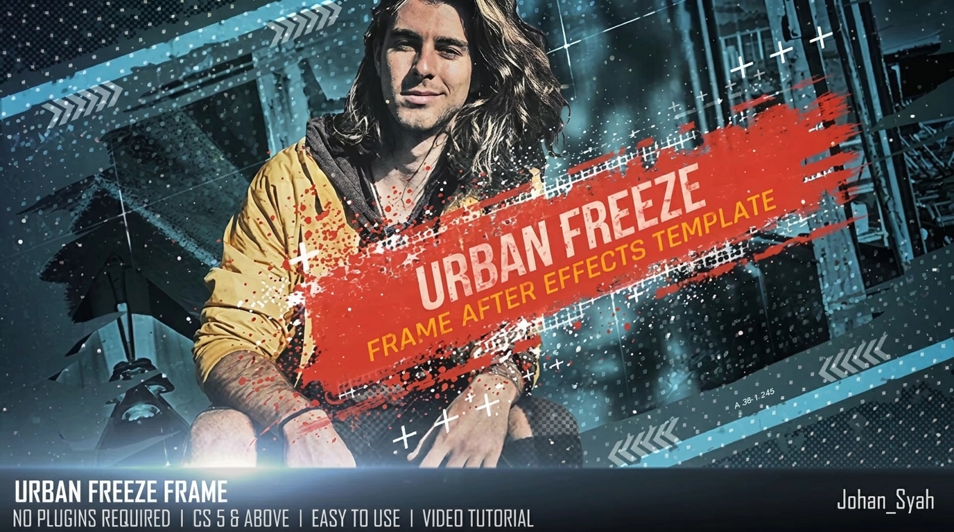 潮流都市美学RGB信号故障失真摇滚标志性定格动画特效AE模板 Dynamic Urban Freeze Frame Intro with Glitch and Grunge Effects插图 潮流都市美学RGB信号故障失真摇滚标志性定格动画特效AE模板 Dynamic Urban Freeze Frame Intro with Glitch and Grunge Effects插图