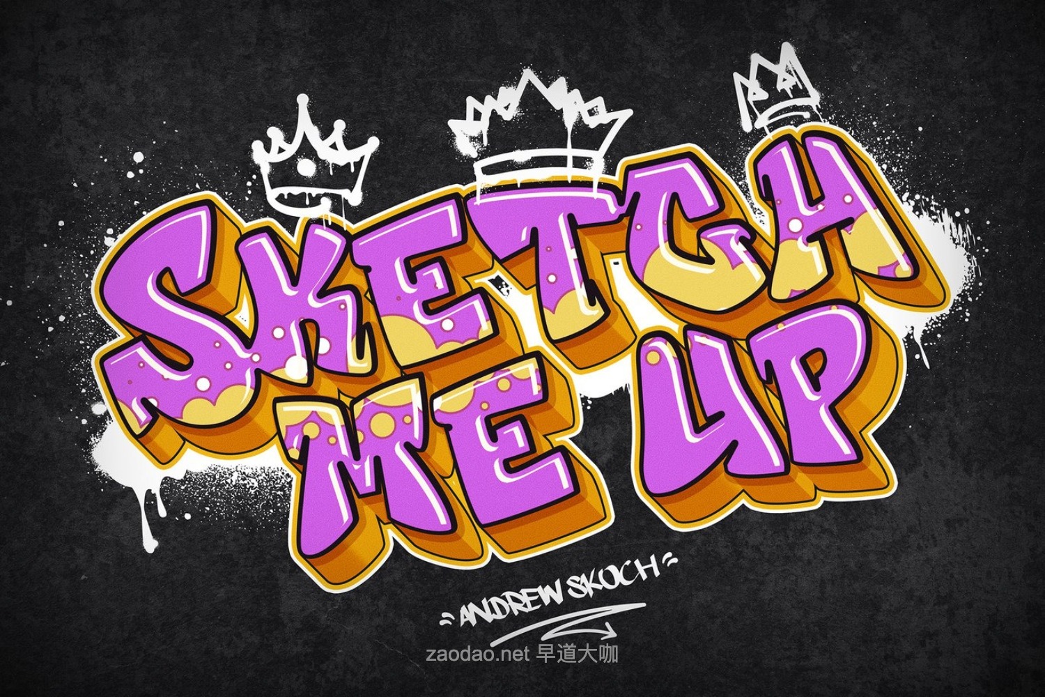 时尚街头涂鸦渐变音乐海报专辑封面3D字体特效ps样机 Graffiti Text Effects插图1 时尚街头涂鸦渐变音乐海报专辑封面3D字体特效ps样机 Graffiti Text Effects插图1