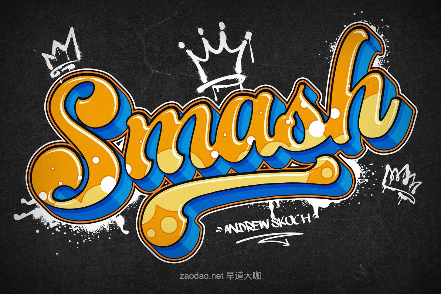 时尚街头涂鸦渐变音乐海报专辑封面3D字体特效ps样机 Graffiti Text Effects插图2 时尚街头涂鸦渐变音乐海报专辑封面3D字体特效ps样机 Graffiti Text Effects插图2