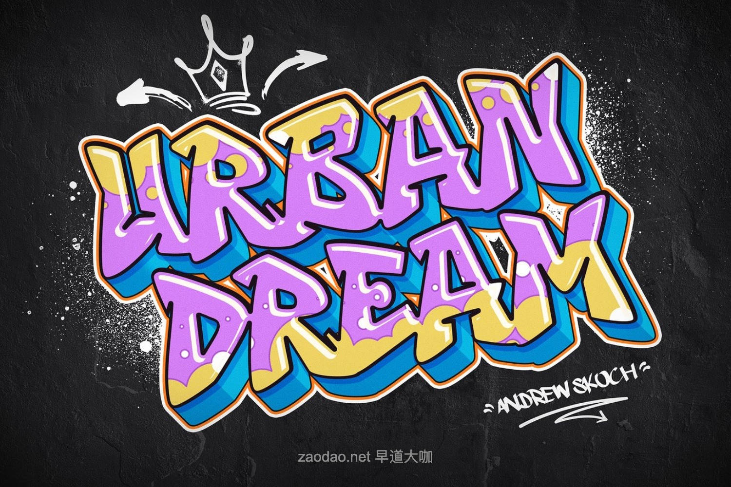 时尚街头涂鸦渐变音乐海报专辑封面3D字体特效ps样机 Graffiti Text Effects插图3 时尚街头涂鸦渐变音乐海报专辑封面3D字体特效ps样机 Graffiti Text Effects插图3