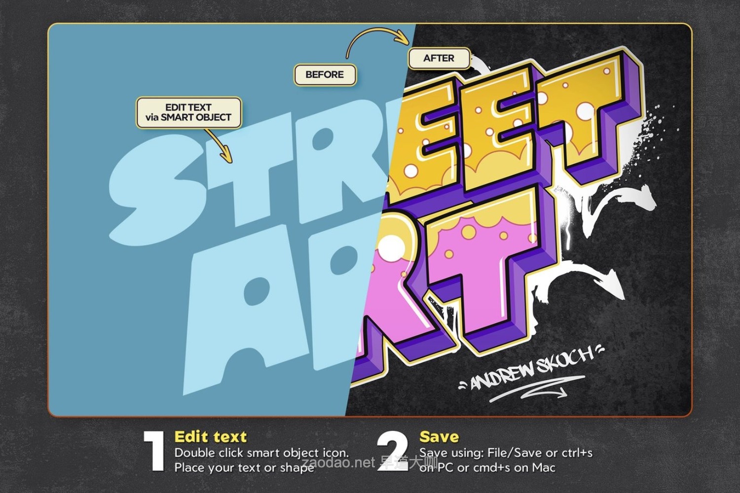 时尚街头涂鸦渐变音乐海报专辑封面3D字体特效ps样机 Graffiti Text Effects插图5 时尚街头涂鸦渐变音乐海报专辑封面3D字体特效ps样机 Graffiti Text Effects插图5