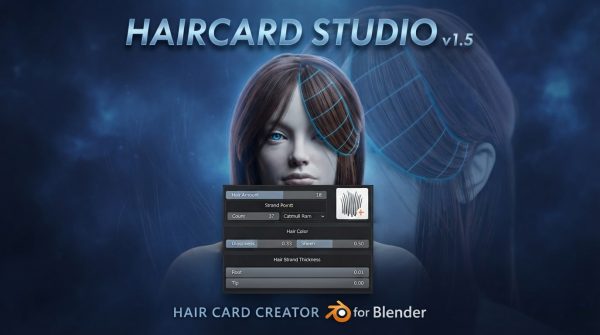 Blender角色头发发型创建生成器插件 Hair Card Studio (Hair Card Creator Addon For Blender) v1.0 for Blender特色图 Blender角色头发发型创建生成器插件 Hair Card Studio (Hair Card Creator Addon For Blender) v1.0 for Blender