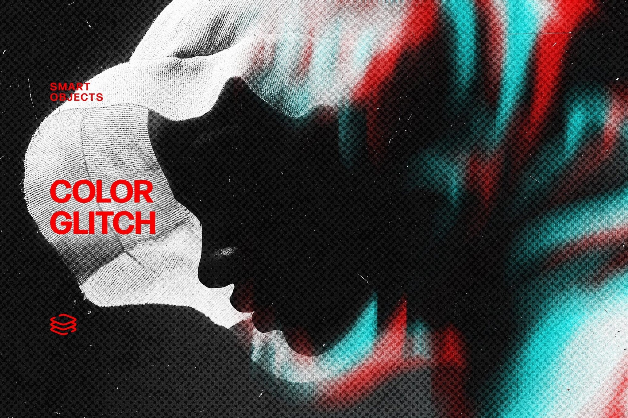 复古半调燥点划痕照片效果ps特效滤镜样机 Color Glitch Photo Effect插图 复古半调燥点划痕照片效果ps特效滤镜样机 Color Glitch Photo Effect插图