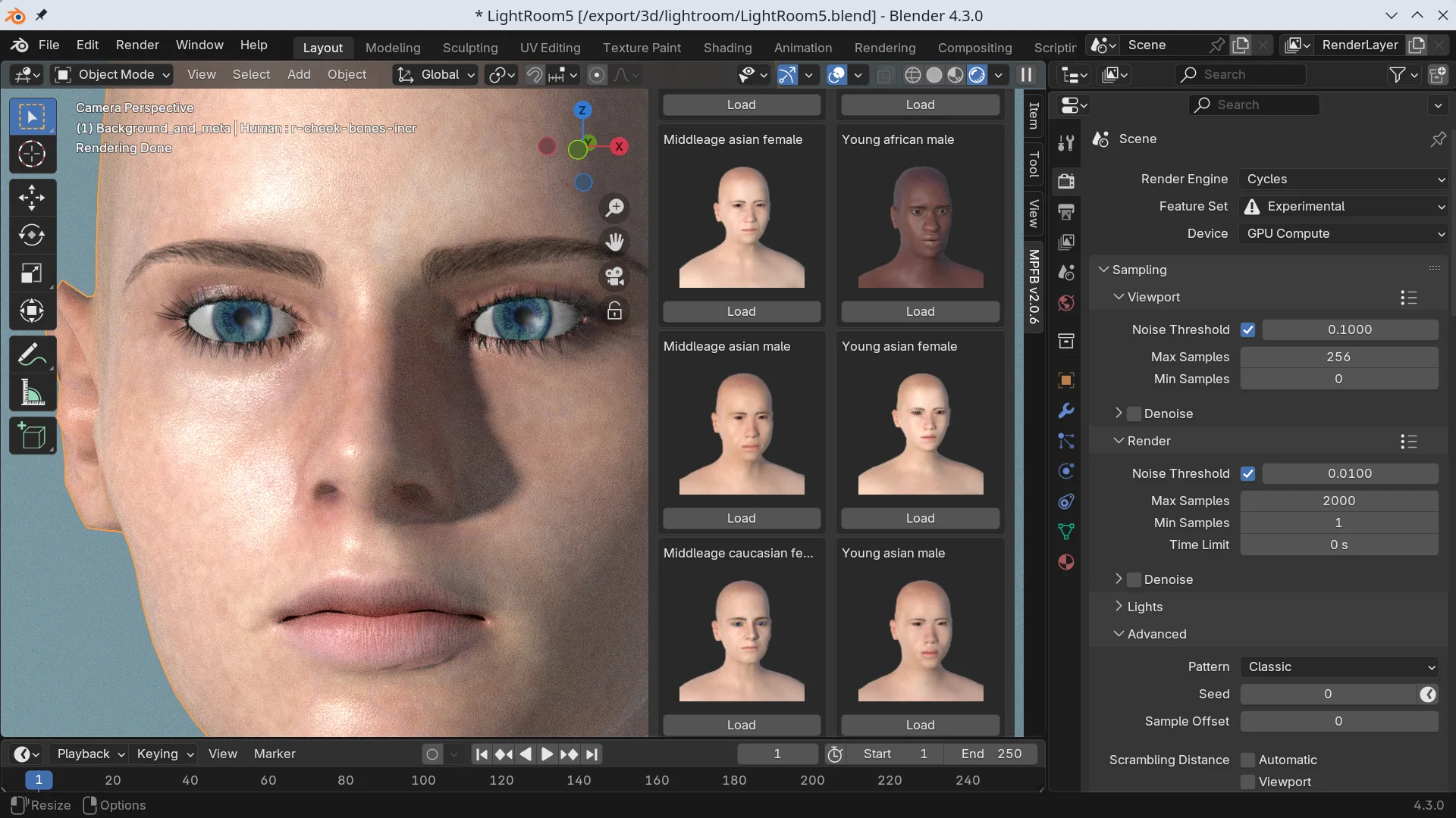 Blender开源人物角色一键生成插件 MPFB Character Editor Extended v2.0.17 for Blender插图1 Blender开源人物角色一键生成插件 MPFB Character Editor Extended v2.0.17 for Blender插图1