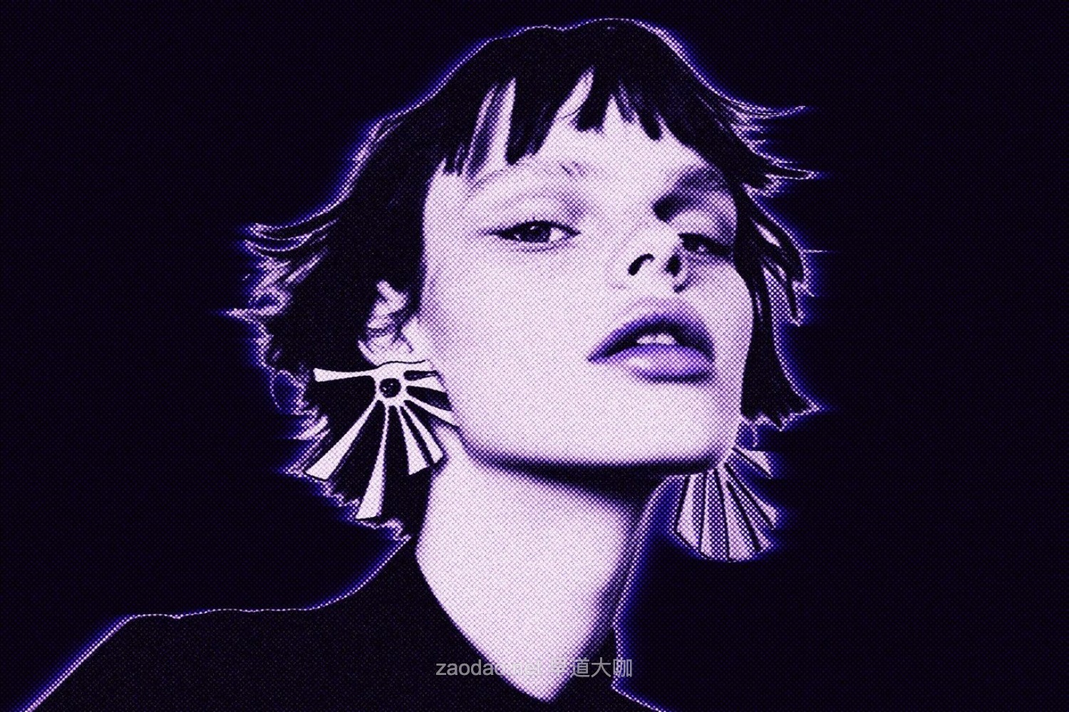 复古霓虹灯半调发光网点海报照片效果ps特效滤镜样机 Neon Halftone Effect插图1 复古霓虹灯半调发光网点海报照片效果ps特效滤镜样机 Neon Halftone Effect插图1