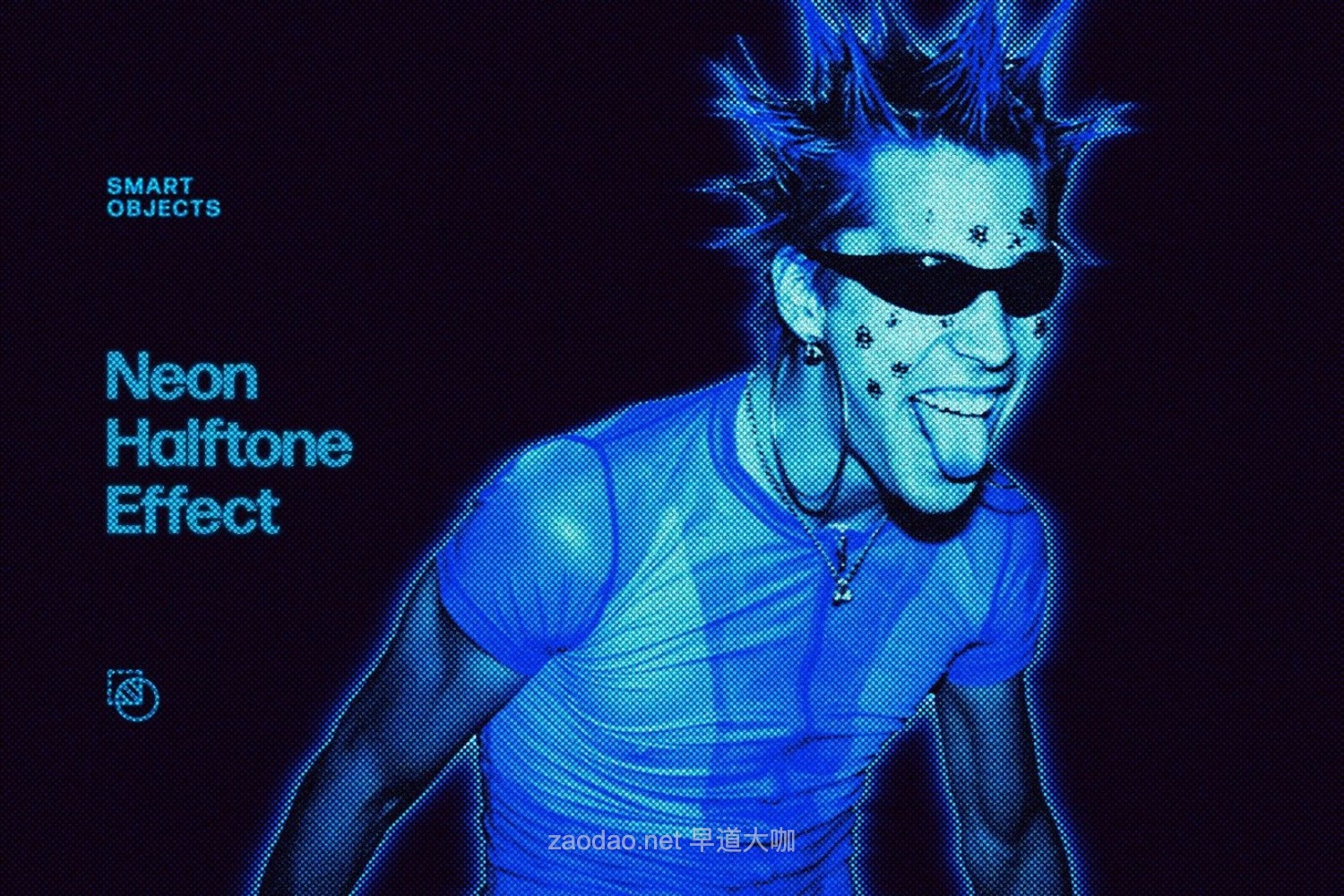 复古霓虹灯半调发光网点海报照片效果ps特效滤镜样机 Neon Halftone Effect插图5 复古霓虹灯半调发光网点海报照片效果ps特效滤镜样机 Neon Halftone Effect插图5