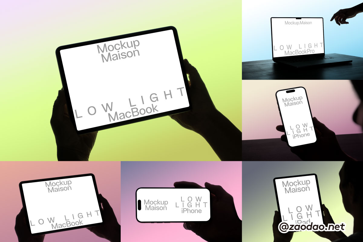 9款室内真实拍摄苹果Mac笔记本电脑iPhone手机iPad平板ui作品集贴图psd样机 Mockup.Maison – Low Light Collection P1特色图 9款室内真实拍摄苹果Mac笔记本电脑iPhone手机iPad平板ui作品集贴图psd样机 Mockup.Maison – Low Light Collection P1