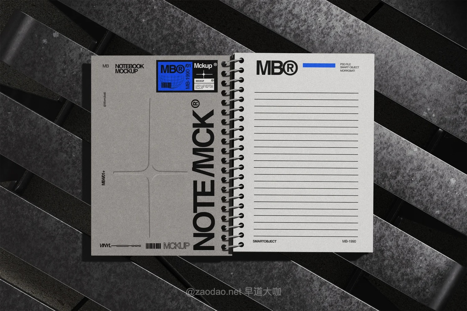 6款高级质感螺旋办公硬皮笔记本记事本设计ps贴图样机模板 Ring Notebook Mockup插图3 6款高级质感螺旋办公硬皮笔记本记事本设计ps贴图样机模板 Ring Notebook Mockup插图3