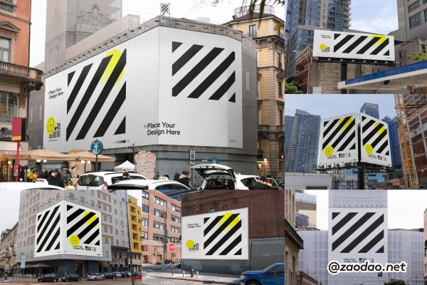 12款城市楼梯墙面巨幅广告牌海报画面设计展示效果图psd样机模板 HAZARD MOCKUPS – Banner Bundle P2