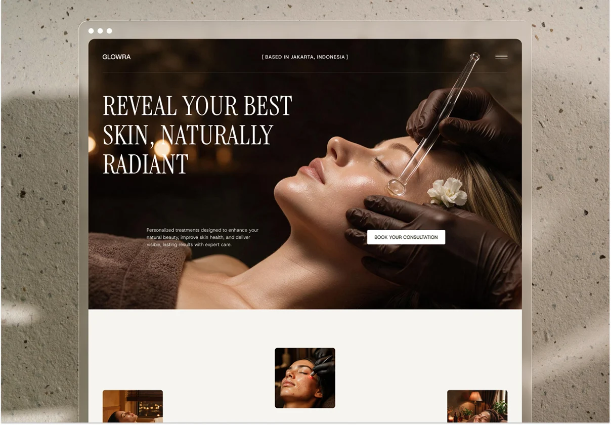 优雅美容诊所SPA水疗护肤中心网站用户ui界面设计figma模板 Glowra – Beauty Clinic Website UI Figma Template特色图 优雅美容诊所SPA水疗护肤中心网站用户ui界面设计figma模板 Glowra – Beauty Clinic Website UI Figma Template