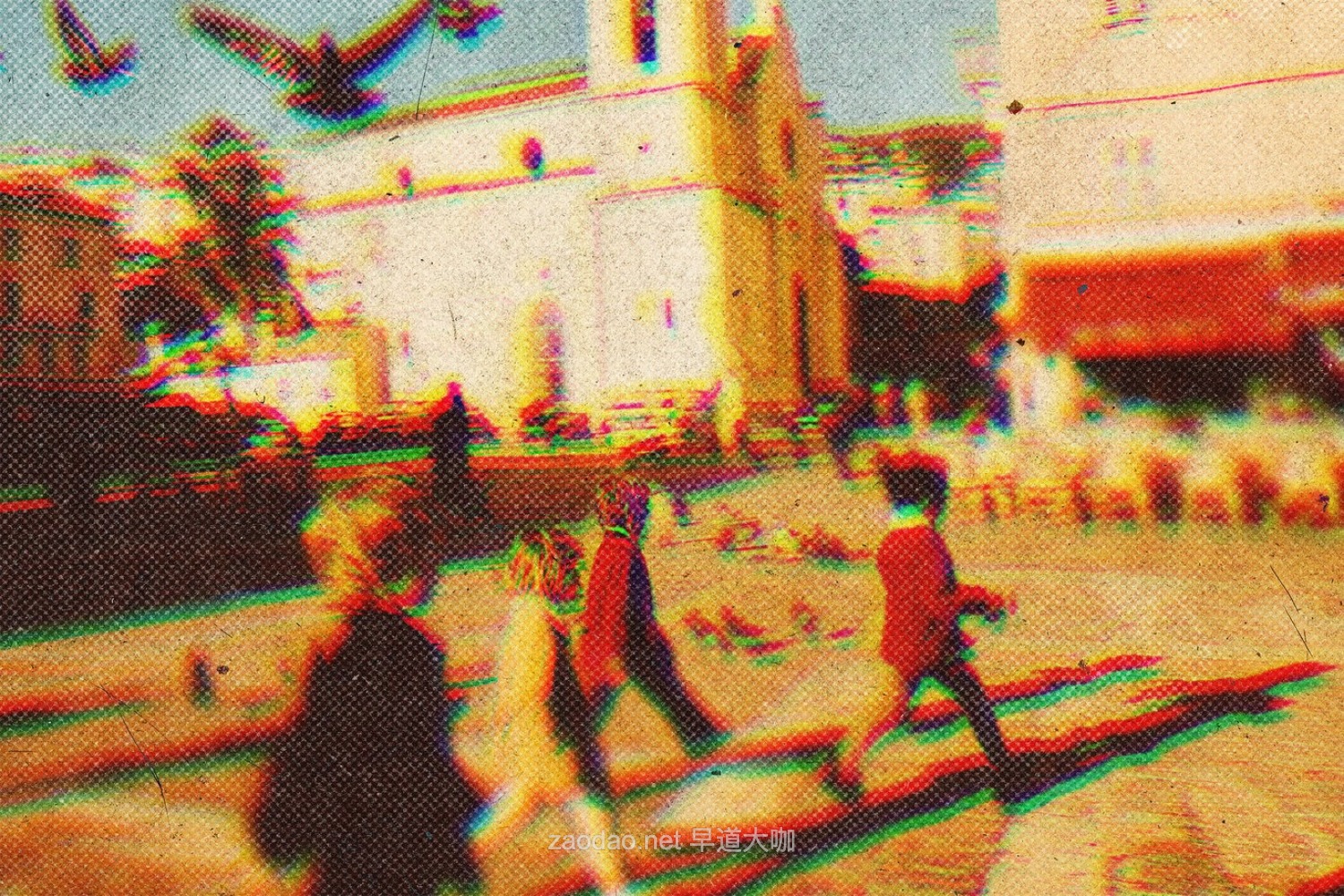 故障失真半调颗粒划痕照片效果ps特效滤镜样机 Glitch Print Photo Effect插图1 故障失真半调颗粒划痕照片效果ps特效滤镜样机 Glitch Print Photo Effect插图1