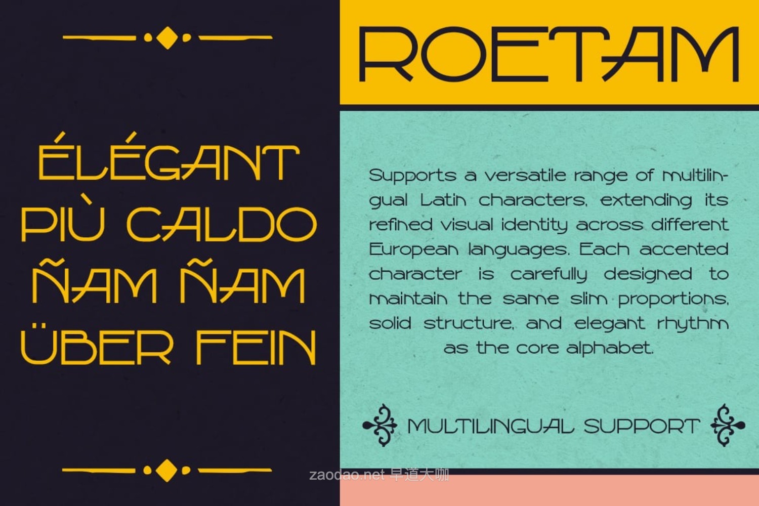 时尚复古品牌杂志海报包装设计无衬线英文字体安装包 Roetam – Art Deco Display Font插图6 时尚复古品牌杂志海报包装设计无衬线英文字体安装包 Roetam – Art Deco Display Font插图6