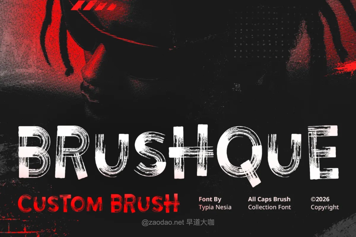 潮流街头涂鸦艺术粗糙毛刷笔触手绘手写效果ps英文字体安装包 Brushque – Bold Dry Brush Street Font特色图 潮流街头涂鸦艺术粗糙毛刷笔触手绘手写效果ps英文字体安装包 Brushque – Bold Dry Brush Street Font