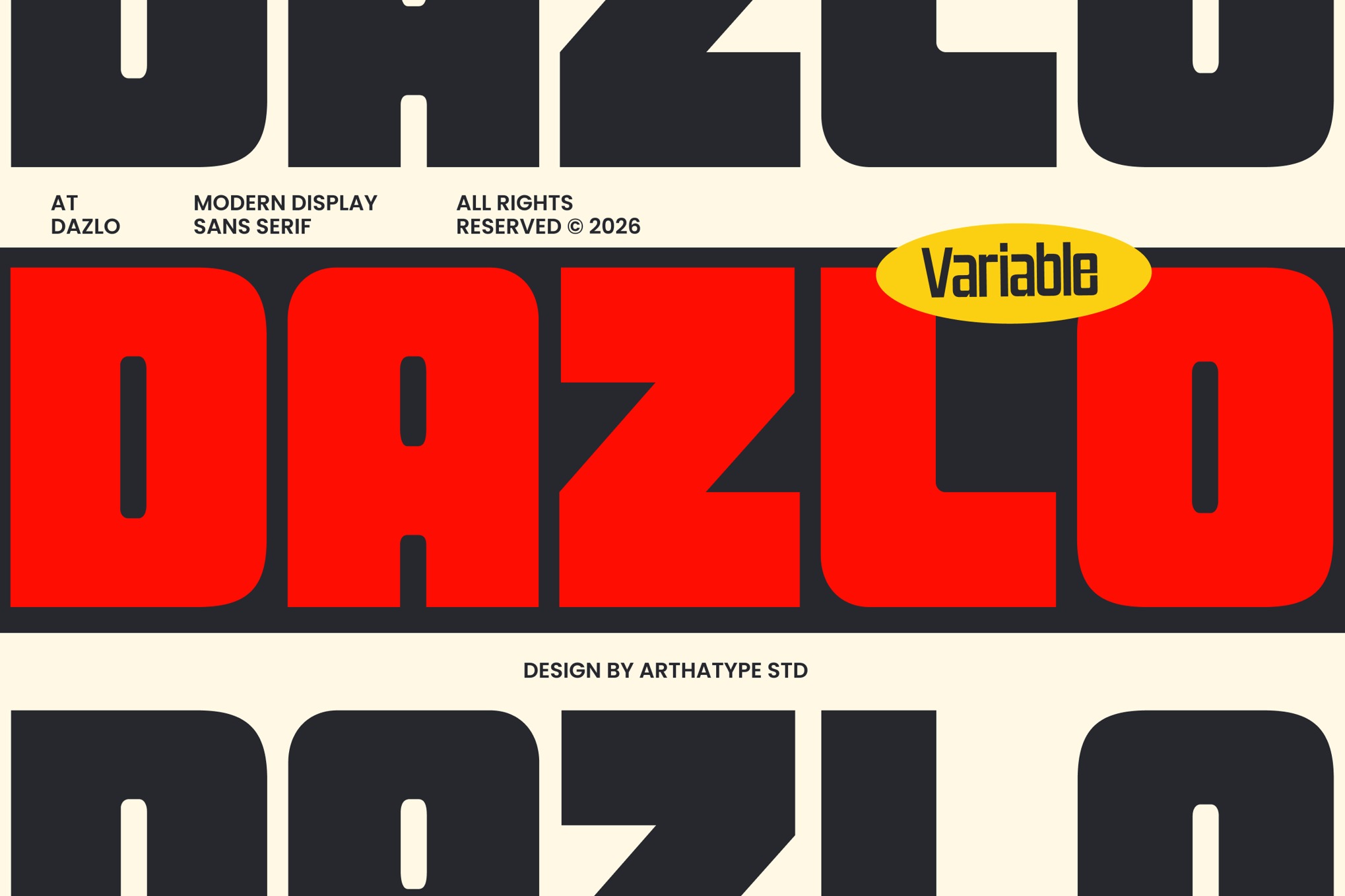 现代几何状品牌海报包装徽标设计无衬线英文字体安装包 Dazlo – Modern Variable Display Sans特色图 现代几何状品牌海报包装徽标设计无衬线英文字体安装包 Dazlo – Modern Variable Display Sans