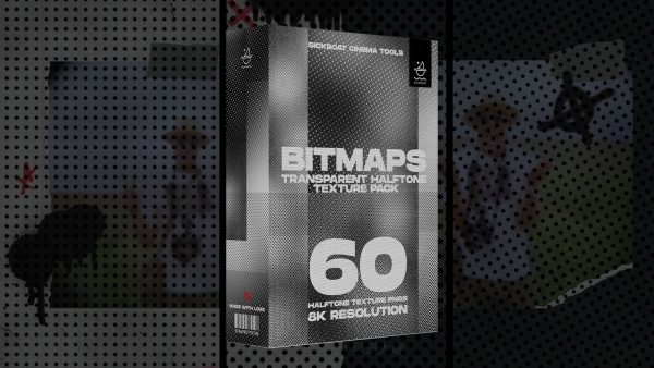 60款复古半色调点状薄膜颗粒条纹纹理png背景图片设计素材 Sickboat – Bitmaps Halftone Texture PNG Pack (8K)